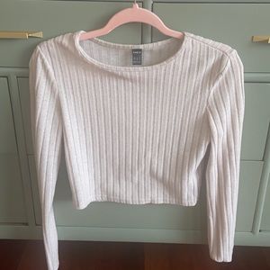 Cream crop shop sweater